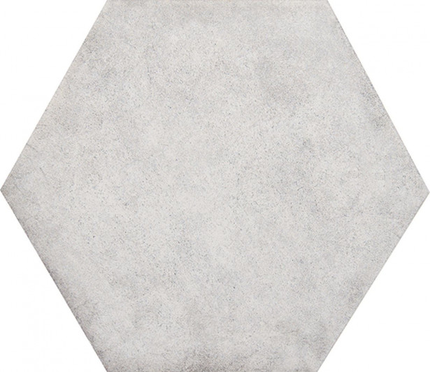 Lattialaatta Kymppi-Lattiat Concrete hex White 14x16cm