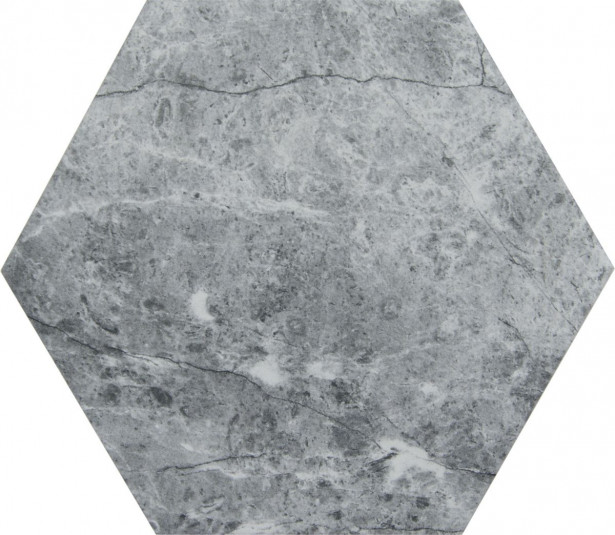 Lattialaatta Kymppi-Lattiat Marmore hex Grey 14x16cm