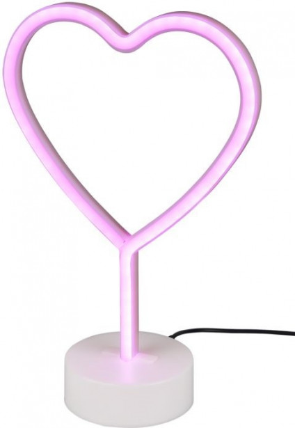 LED-pöytävalaisin Trio Heart, valkoinen