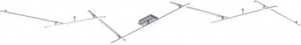 LED-kattovalaisin Trio Indira 340cm harjattu teräs