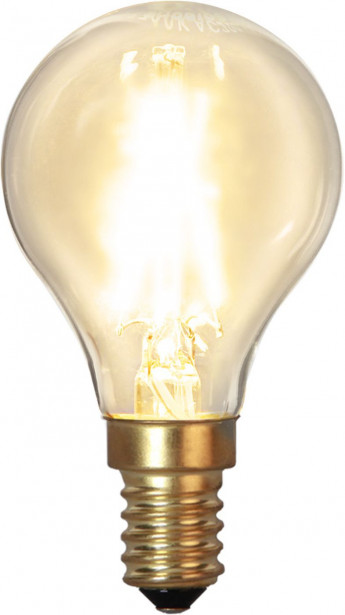 LED-lamppu Star Trading Soft Glow 353-11-1, Ø45x81mm, E14, kirkas, 1.5W, 2100K, 120lm