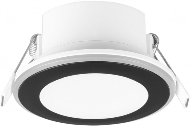 LED-upotettava plafondi Trio Aura, 8,2 cm, mattamusta