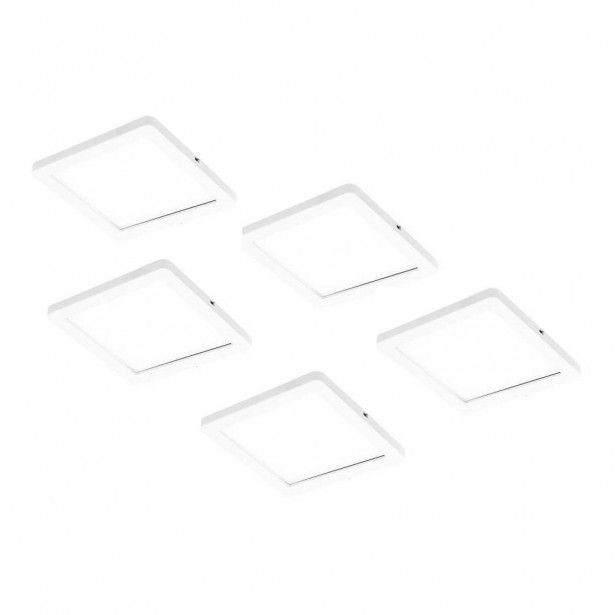 LED-kalustevalaisin Limente Flat 12 LUX 5 kpl + virtalähde valkoinen/musta