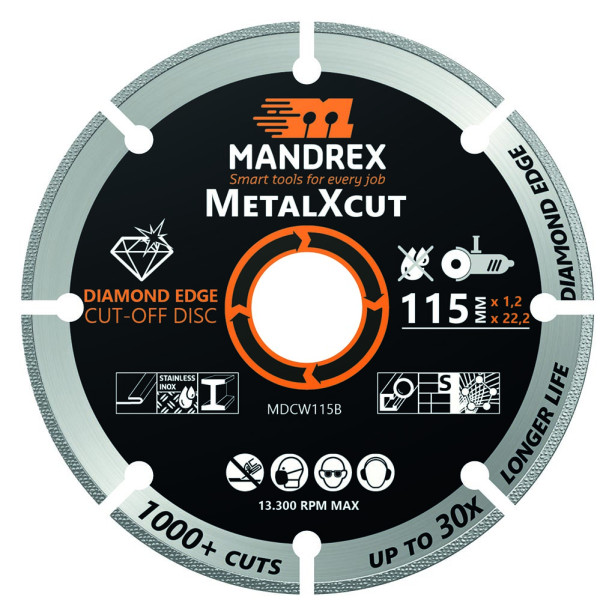Timanttilaikka Mandrex MetalXcut 230mm, metallille