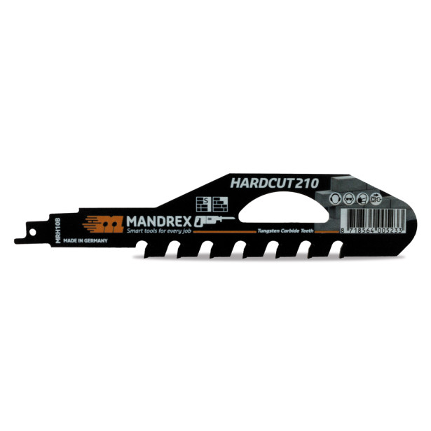 Puukkosahanterä Mandrex Hardcut TC tiilelle/kivelle eri kokoja