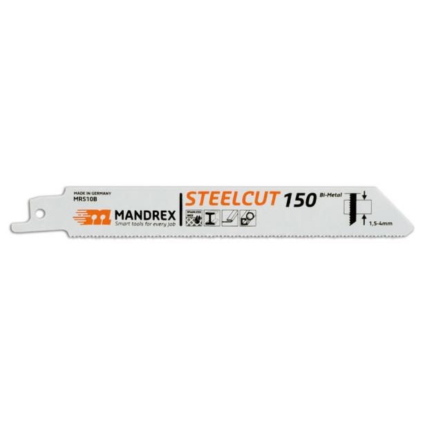 Puukkosahanterä Mandrex Steelcut bimetal 2 kpl/pkt eri kokoja