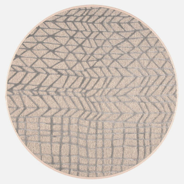 Matto VM Carpet Lastu, mittatilaus, pyöreä, hopea
