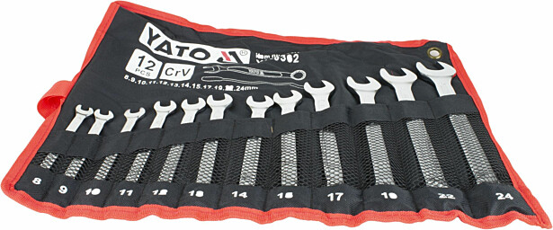 Kiintolenkkisarja Yato CrV 8-24mm 12 osaa, DIN3113