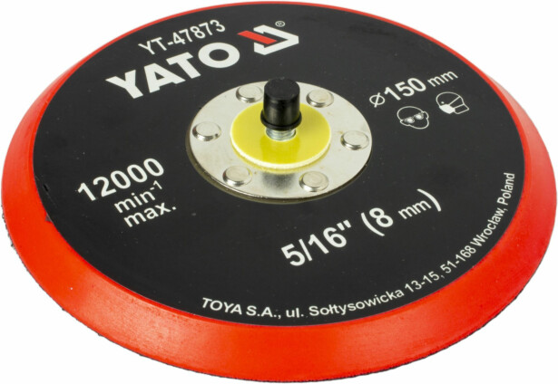 Aluslaikka tarralla Yato Ø150mm, M5/16 kannalla