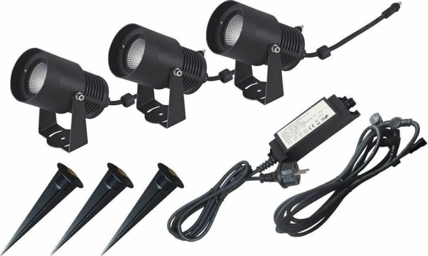 Valaisinpaketti Malmbergs Elite Kit, 3x6,5W, IP65