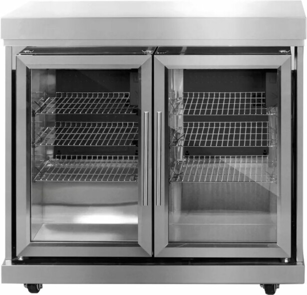 Kesäkeittiön kaksiosainen jääkaappimoduuli Myoutdoorkitchen Classic Line Stainless
