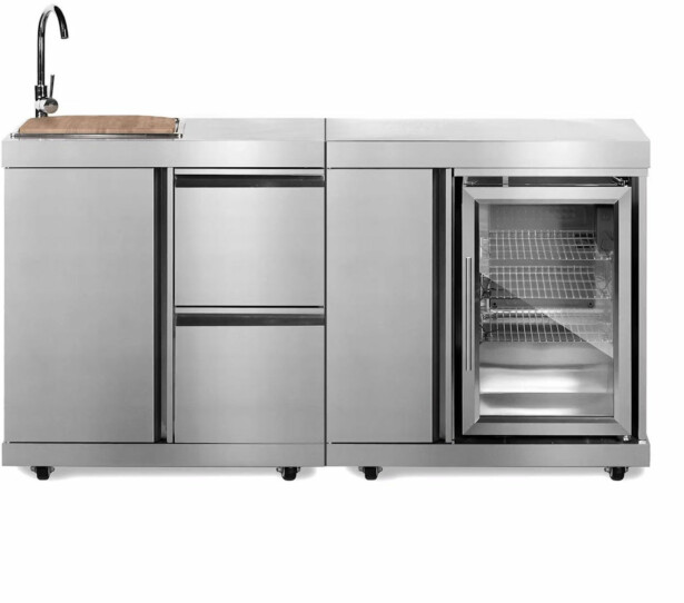 Kesäkeittiön jääkaappi- ja allasmoduuli Myoutdoorkitchen