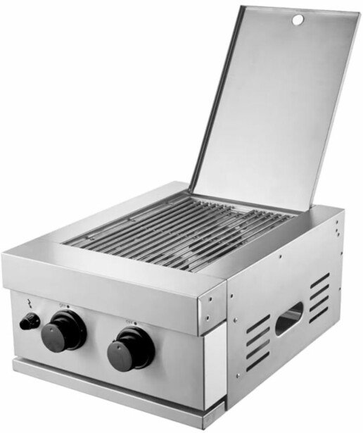 Kesäkeittiön integroitava sivukeitin kaksoislevyillä Myoutdoorkitchen Built-in