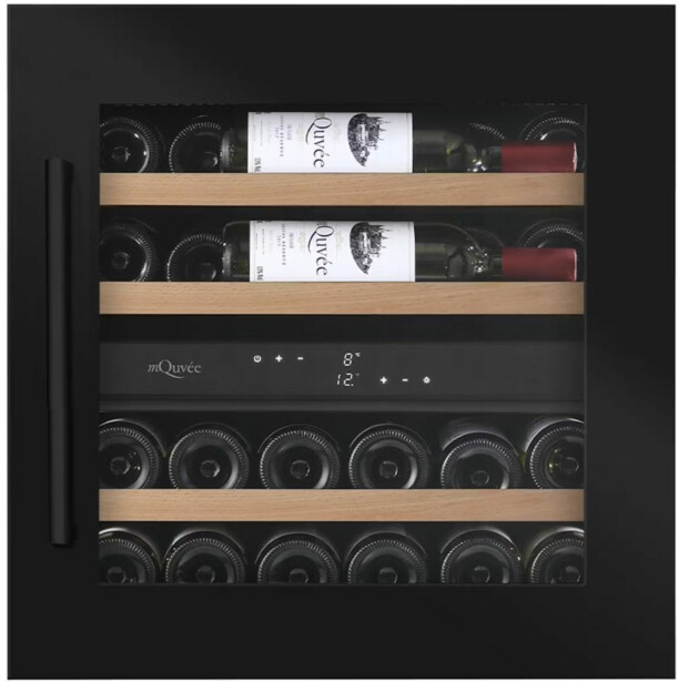 Viinikaappi mQuvée WineKeeper 25D Anthracite Black - WKD25AB, integroitava, musta