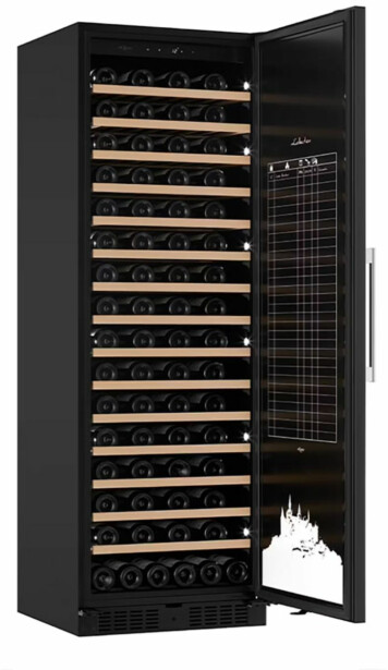 Viinikaappi mQuvée WineStore 177 Anthracite Black, musta