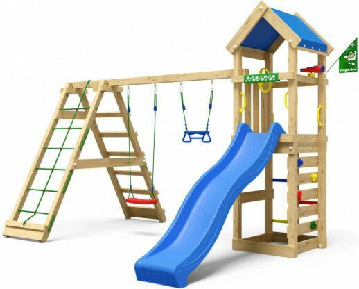 Leikkitornikokonaisuus Jungle Gym Patio, 2-Climb Module 200, liukumäki