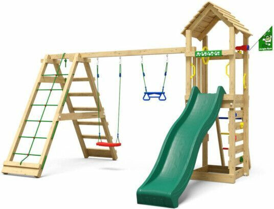 Leikkitornikokonaisuus Jungle Gym Cocoon, 2-Climb Module 200, liukumäki