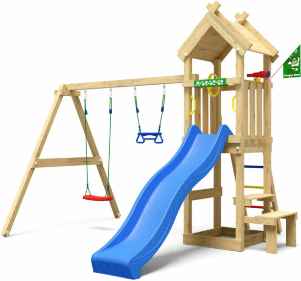 Leikkitorni Jungle Gym Totem, 2-Swing Module 200, liukumäki
