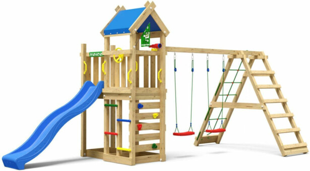 Leikkitornikokonaisuus Jungle Gym Nomad, 2-Climb Module 200, liukumäki
