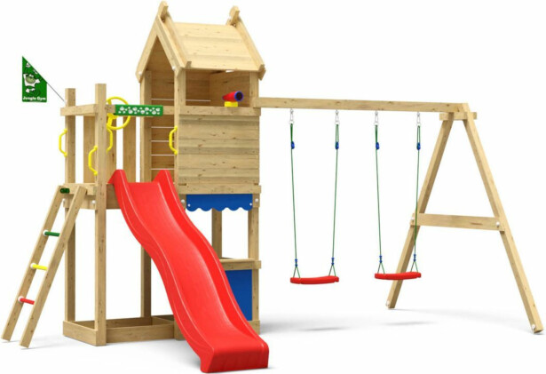Leikkitorni Jungle Gym Resort, 2-Swing Module 200, liukumäki