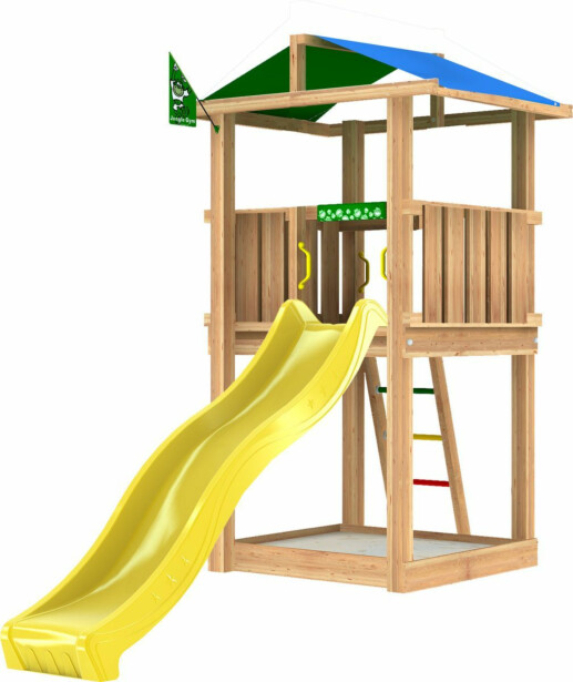 Leikkitornikokonaisuus Jungle Gym Hut 2.1, ilman liukumäkeä
