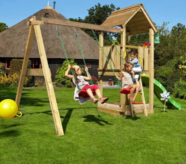 Leikkitornikokonaisuus Jungle Gym Club 2.1 ja 2-Swing Module 220, ilman liukumäkeä