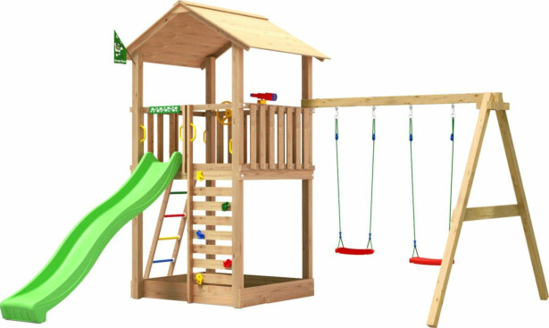 Leikkitorni Jungle Gym Sierra 2.1, 2-Swing Module 220, liukumäki