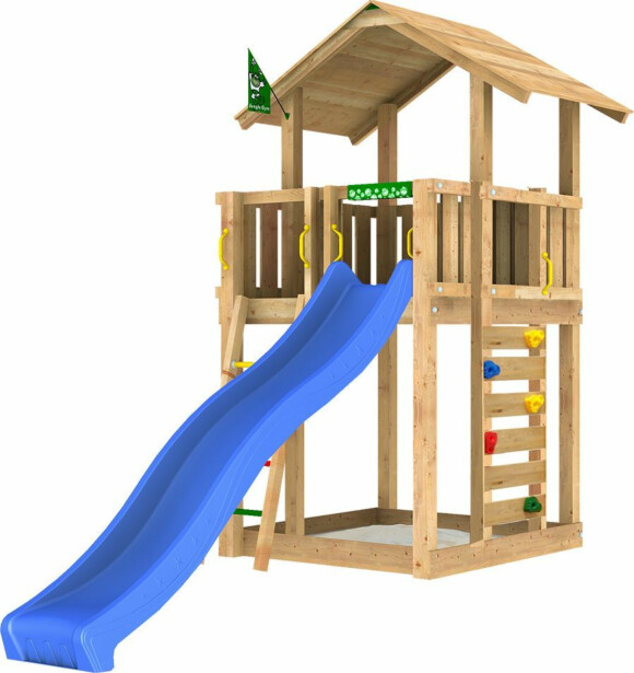 Leikkitorni Jungle Gym Chalet 2.1, vihreä liukumäki