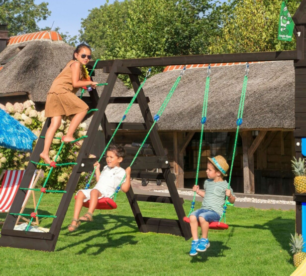 Kiipeilymoduuli Jungle Gym 2-Climb Module 220, mustaksi petsattu 
