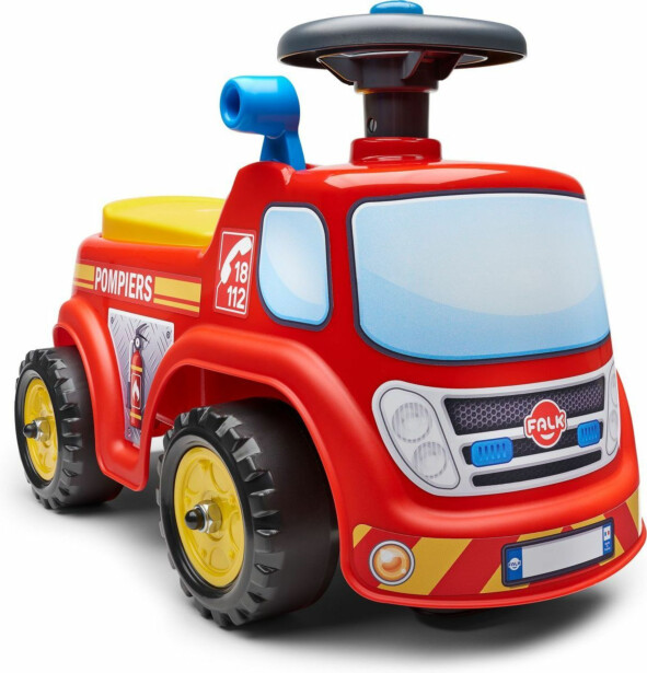 Potkuauto Falk Paloauto ride-on, säilytystila, ratti ja äänitorvi