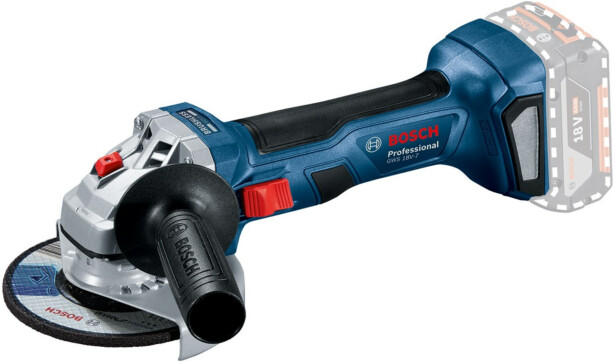 Akkukulmahiomakone Bosch Professional GWS 18V-7 Solo, 18V, ilman akkua