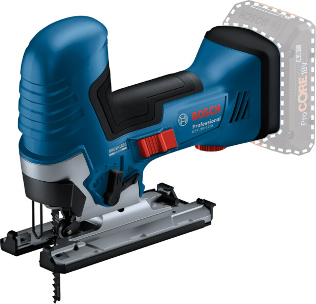 Akkupistosaha Bosch Professional GST 18V-125 S Solo, 18V, ilman akkua