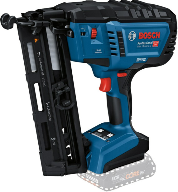 Akkuviimeistelynaulain Bosch Professional GNH 18V-64-2 M Solo, 18V, ilman akkua