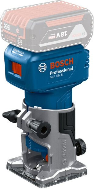 Akkuviimeistelyjyrsin Bosch Professional GLF 18V-8 Solo, 18V, ilman akkua
