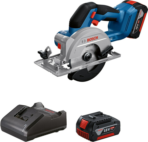 Akkukäsipyörösaha Bosch Professional GKS 18V-51, 18V, 2x4.0Ah akuilla