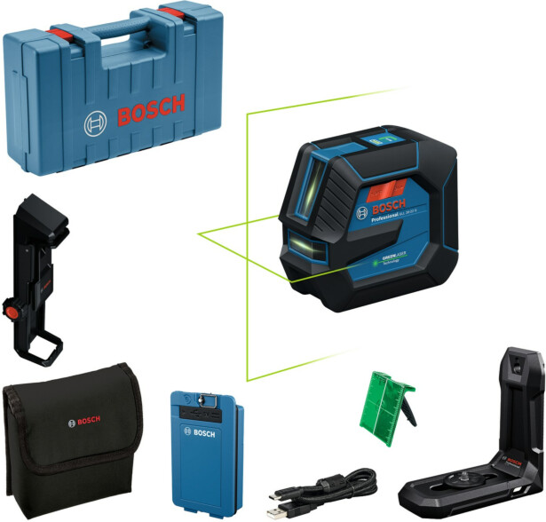 Linjalaser Bosch Professional GLL 20-22 G, 3.0Ah akulla + laukku