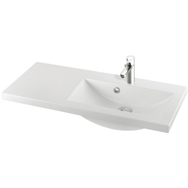 Pesuallas Clever, 902x390x40mm, oikea, valkoinen