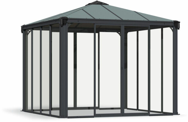 Ovellinen paviljonki Palram-Canopia Ledro 3000, 3x3m, 8,7m², harmaa