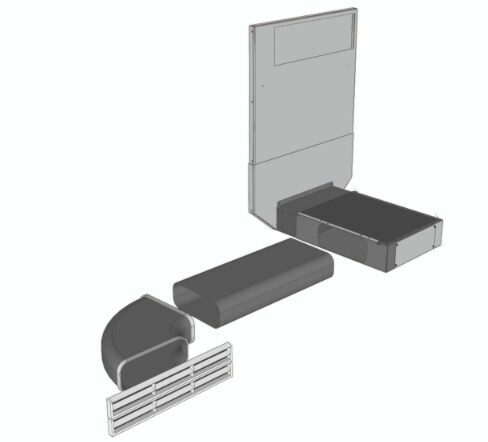 Poistoilmakanava Savo AirVent S60 Nero 60/80