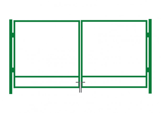 Autoportin runko AB Polar, korkeus 125cm, leveys 400cm, vihreä