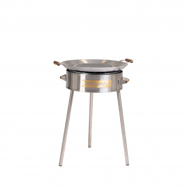 Paellasetti GrillSymbol PRO-580-INOX Ø 58 cm D-300 kaasupoltin säädinletkusetti teräs