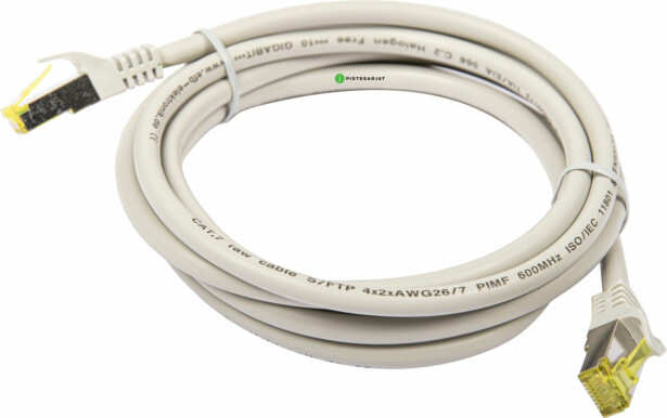 Kytkentäkaapeli Pistesarjat CAT6a MK, harmaa, eri pituuksia