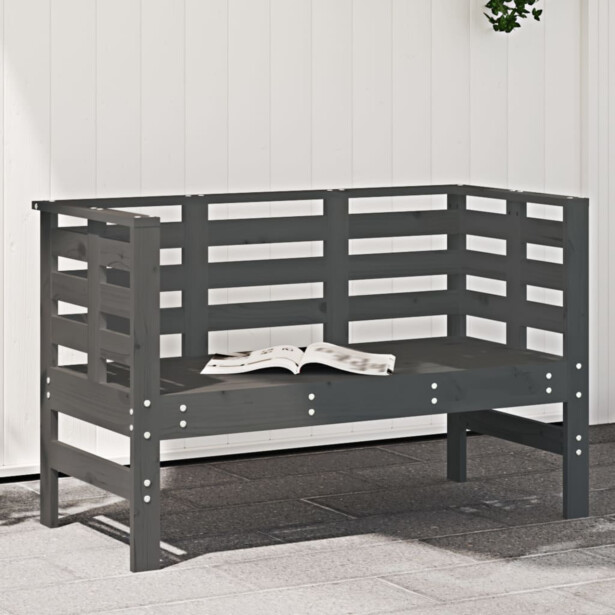 Puutarhapenkki harmaa 111,5x53x71 cm, mänty