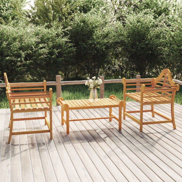 Puutarhatuolit 2 kpl 91x62x94 cm, tiikki