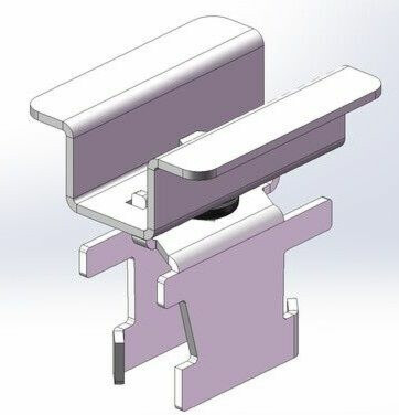 Aurinkopaneelin välikiinnike SolarClick K, 1kpl