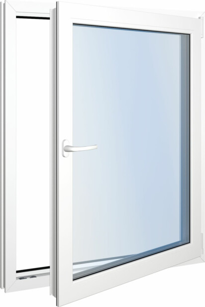 Seicom Classic DK 2K 2-lasinen kippi-ikkuna, PVC, A-malli, leveys 1100 mm