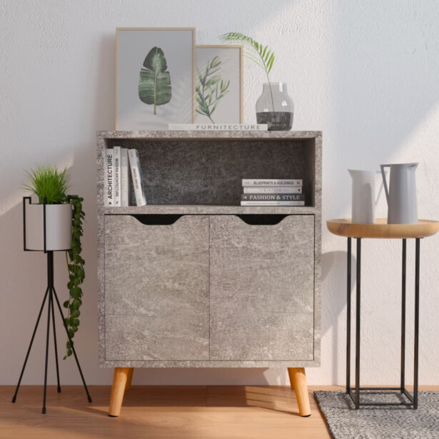 Senkki 60x30x72 cm lastulevy betoninharmaa
