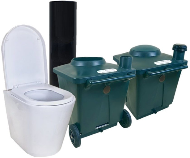 Sisäkuivakäymälä Pikkuvihreä Green Toilet Lux posliini-istuimella