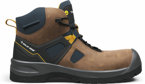 Turvakengät Solid Gear Essence Mid Brown, S3L, SR, FO