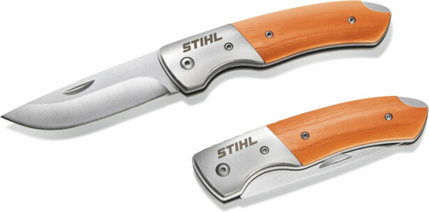 Taittuva taskuveitsi Stihl, ruostumatonta terästä